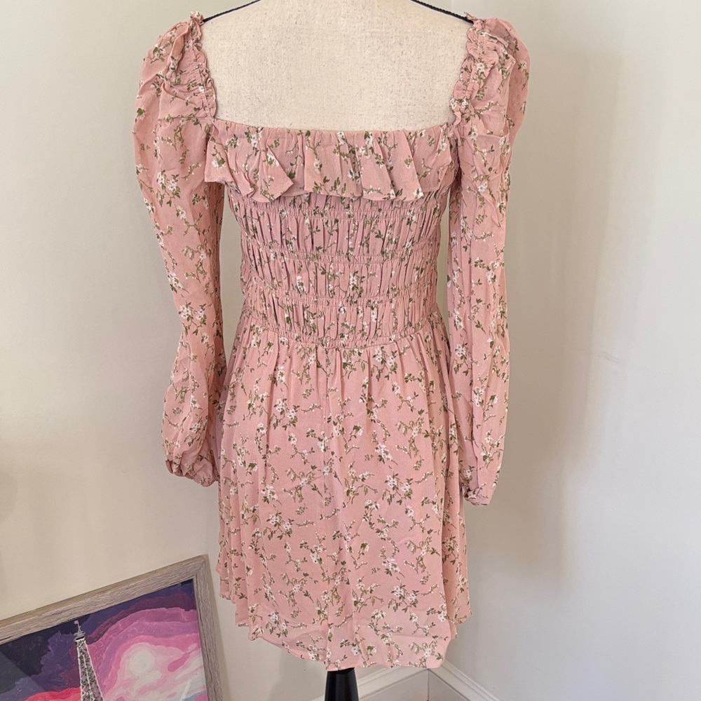 Reformation Floral Pink Dress Size 8 - Picture 4 of 8
